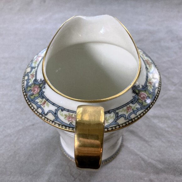 RARE "Troy" Upright Creamer, Theodore Haviland Limoges France, Gold Trim. EUC - Picture 6 of 12